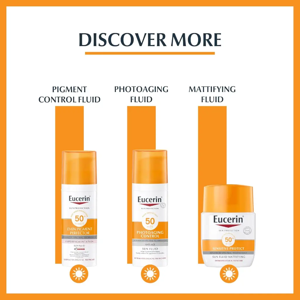 Eucerin Sun Cream Facial Sunscreen Sensitive Protect 50+SPF 50ml6.webp
