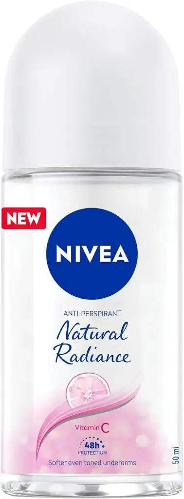 NIVEA Antiperspirant Roll-on for Women, 48h Protection, Natural Radiance, 50ml