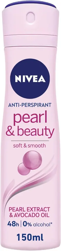 NIVEA Antiperspirant Spray for Women, Pearl & Beauty Pearl Extracts, 150ml