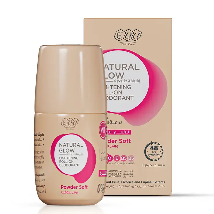 Eva Skin Care Natural Glow Lightening Roll On Deodorant - Powder Soft - 60 Gm