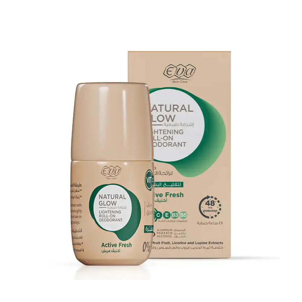 Eva Skin Care Natural Glow Lightening Roll On Deodorant - Active Fresh - 60 Gm