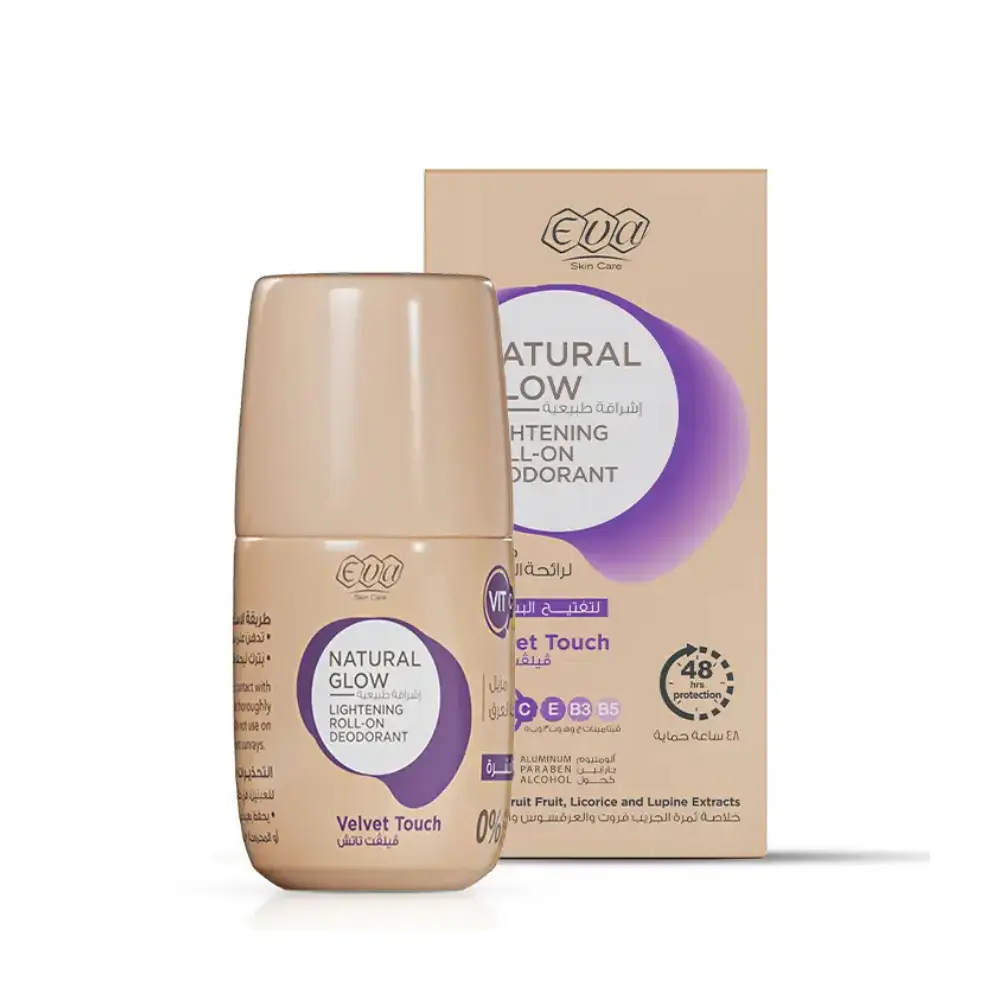 Eva Skin Care Natural Glow Lightening Roll On Deodorant - Velvet Touch - 60 Gm