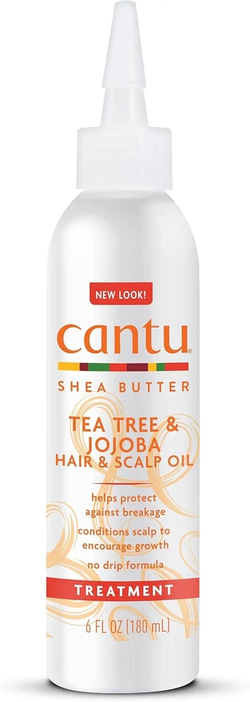 Cantu Growth Stimulating Treatment Cream Serum With Tea Tree And Jojoba Hair And Scalp Oil - 180ml