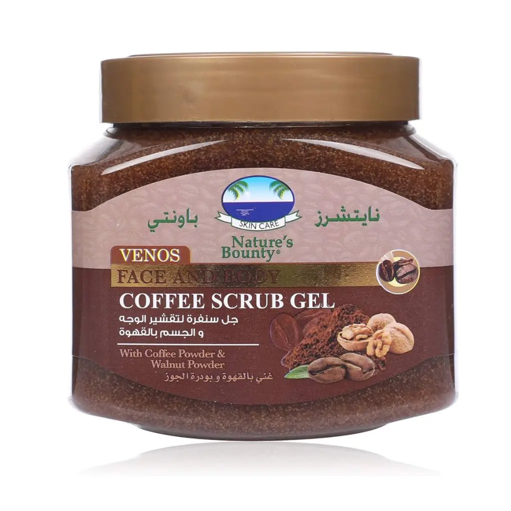 Nature's Bounty Venos Face and Body Scrub Gel with Coffee - 560 ml 