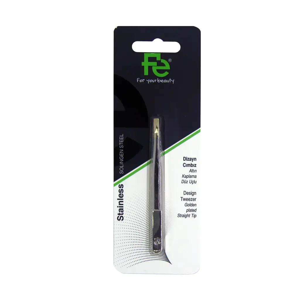 Fe Design Golden Plated Straight Tip Tweezer FEP1057