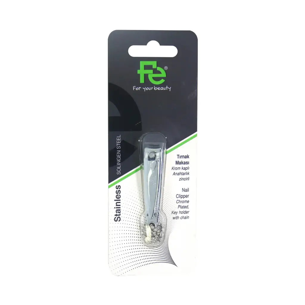 Fe Nail Clipper Chrome Plated, Key Holder With Chain FEP 1016  