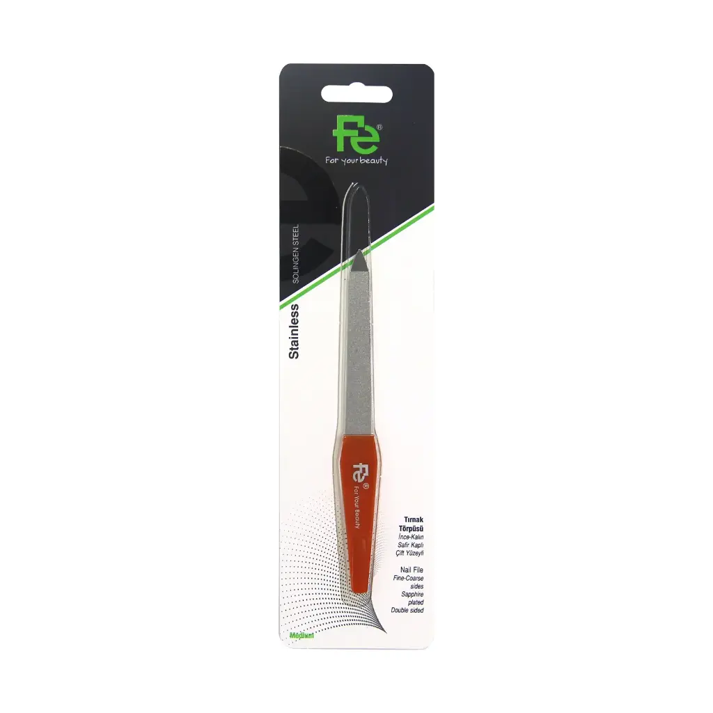 Fe Nail File Fine-Coarse Sides Sapphire Plated Double Sided