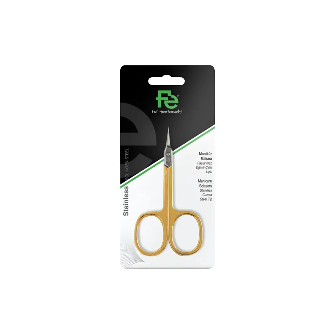 Fe Manicure Scissors Stainless Curved Steel Tip FEP I019 