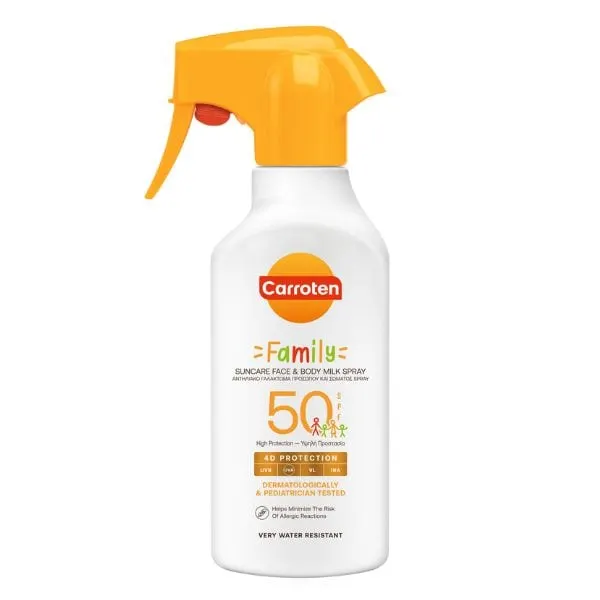 Carroten Family Suncare Face & Body Milk Spray 50SPF 270ML