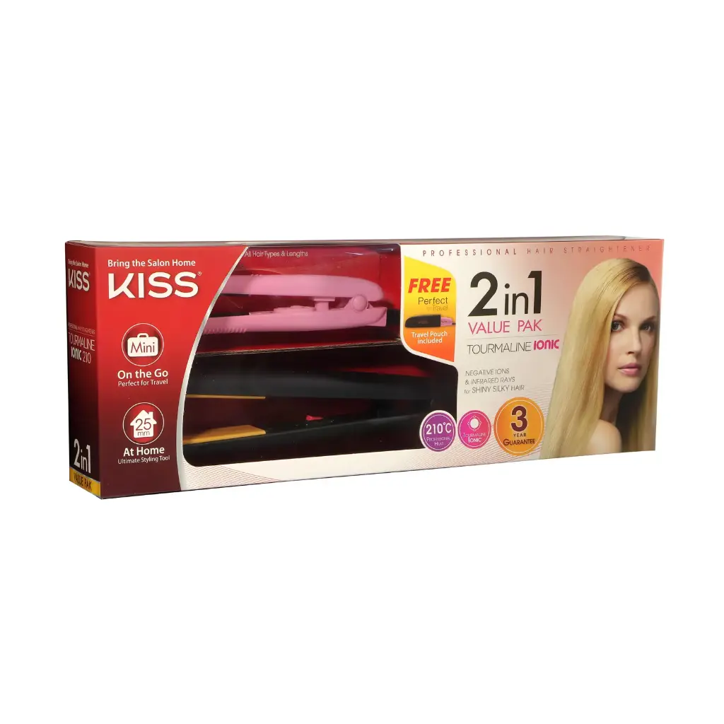 Kiss KFI02EU 2in1 Ceramic Tourmaline Hair Straightener