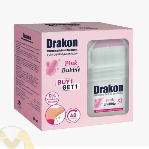 Drakon 5in1 Pink Bubble Roll-On Deodorant (1+1) Promo Pack - 2 x 50ml