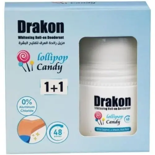 Drakon Whitening Lolli Pop Candy Deodorant Roll On 50 Ml 1+1
