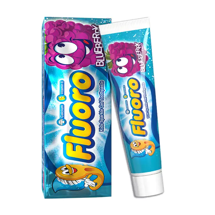 Eva Fluoro Kids Sparkle Gel Toothpaste with Blueberry