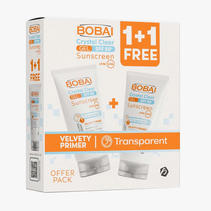 Bobai Crystal Clear Gel SPF 50+ Sunscreen 50g 1+1