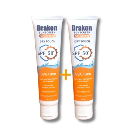 Drakon Sunscreen Gel-Cream Dry Touch SPF 50 (60gm 1+1 Offer)