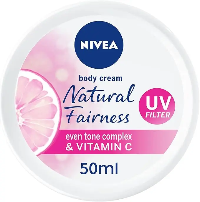 NIVEA Body Cream Even Tone, Natural Fairness Complex & Vitamin C, All Skin Types, Jar 50ml
