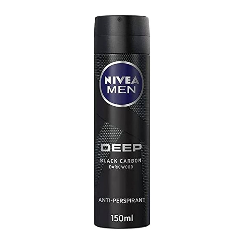 NIVEA Men Deep Black Carbon Dark Wood Antiperspirant Spray 150ml