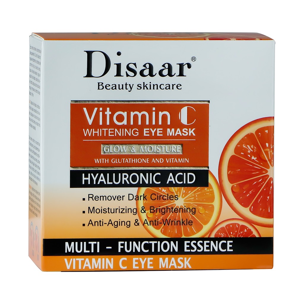 DISAAR Beauty Vitamin C Series Eye Mask Anti Wrinkle Dark Circles Removal Under Eye Vitamin C Hyaluronic Acid Eye Patches