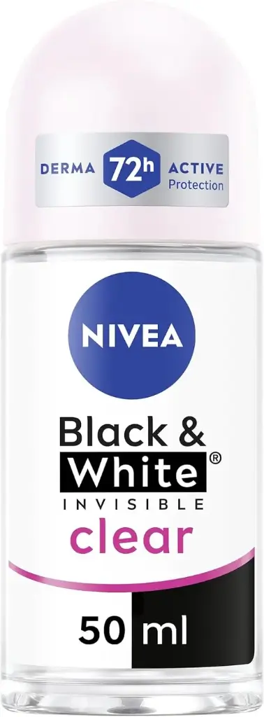 NIVEA Women Black & White Invisible Clear Protection Original Antiperspirant Roll-on, 50ml