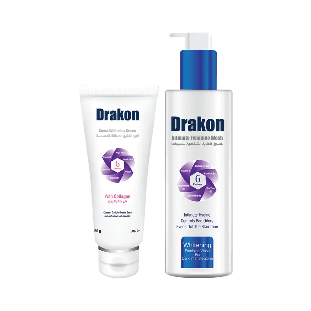 Drakon Whitening Intimate Zone Routine ( wash 200ml + cream 50ml )