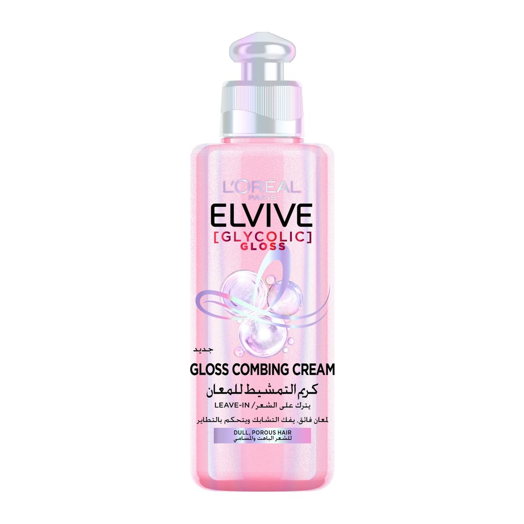 L'OREAL PARIS Elvive Glycolic Gloss Combing Leave in Cream 200ml