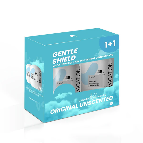 Vacation Original Unscented Whitening Deodorant 50ml (1+1 Offer)