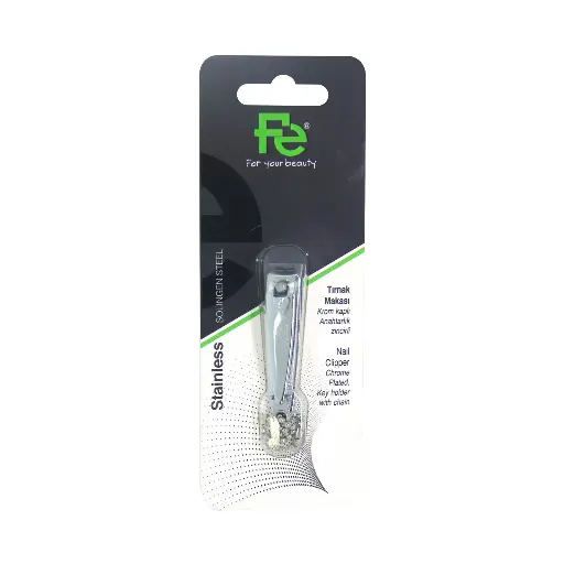 [koz1129] Fe Nail Clipper Chrome Plated, Key Holder With Chain FEP 1016  