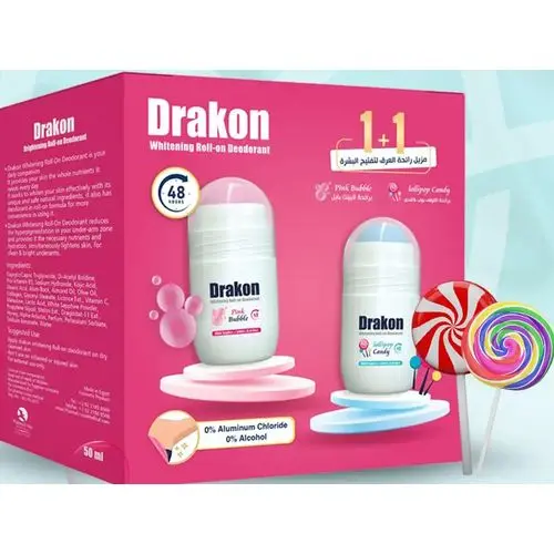 [koz1367] Drakon Rollon Pink Bubble + Lolly pop 50ml 1+1