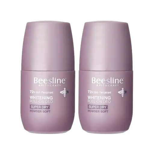 [koz1420] Beesline Whitening Roll On Deodorant Super Dry Powder Soft 72h Protection (1+1) Promo Pack - 50 ml 