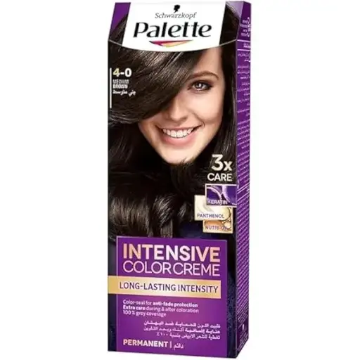 [koz1846] Palette Permanent Cream Hair Dye for Women, Medium Brown 4-0