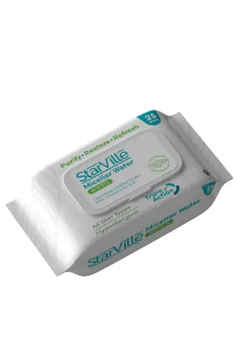 [koz2538] StarVille Micellar Water Wipes, 25 pcs