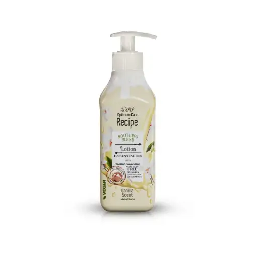 [koz2776] Eva Cosmetics Optimum Care Soothing Blend Lotion for Sensitive Skin - Vanilla Scent 370ml
