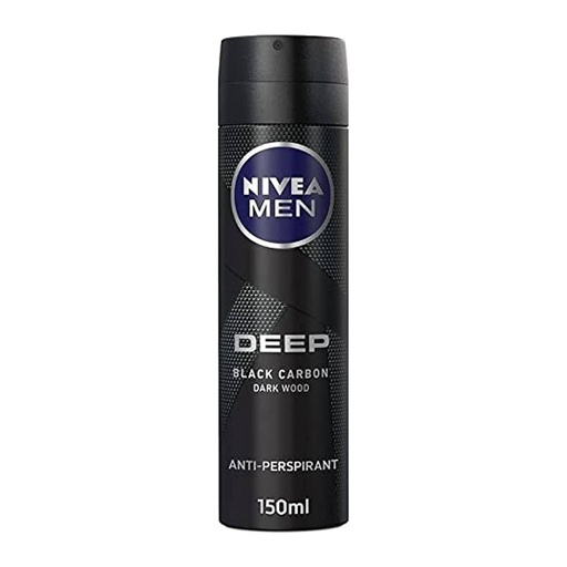 [koz2568] NIVEA Men Deep Black Carbon Dark Wood Antiperspirant Spray 150ml