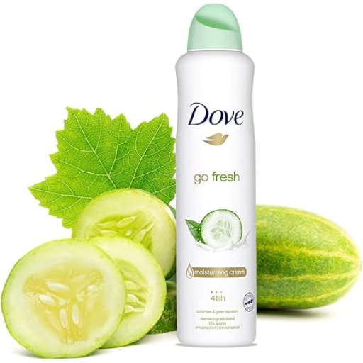 [koz2824] Dove Go Fresh Cucumber & Green Tea Antiperspirant Deodorant Spray 250ml