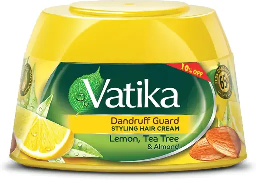[koz2953] Vatika Naturals Anti-Dandruff Guard Styling Hair Cream with Lemon, Tea Tree & Almond (125ml)