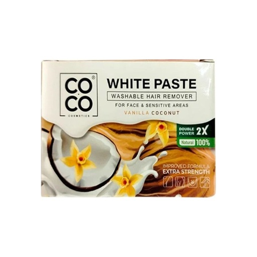 [koz3405] Coco Vanilla Coconut White Paste for Body and Facial Hair Removal 100g
