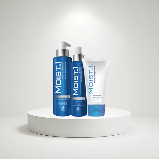 [koz3561] Moist-1 Skincare Routine Offer: Dry & Sensitive Skin Bundle (Toner, Moisturizing Cream, Milky Cleanser)