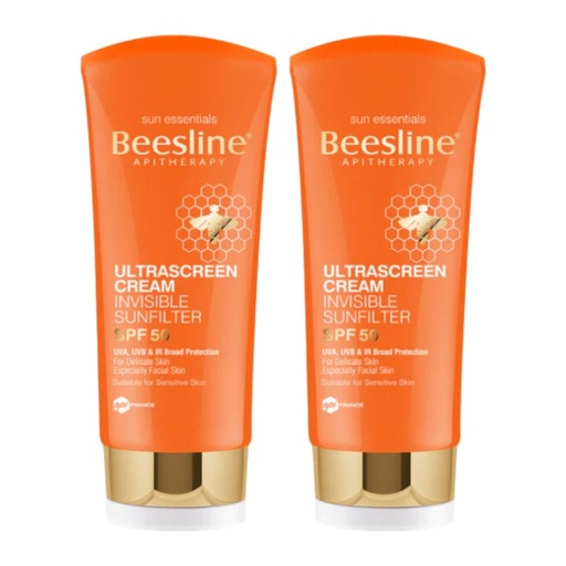 [koz3712] Beesline Ultrascreen Invisible Sunfilter Pack Of 2 Orange 2×60ml