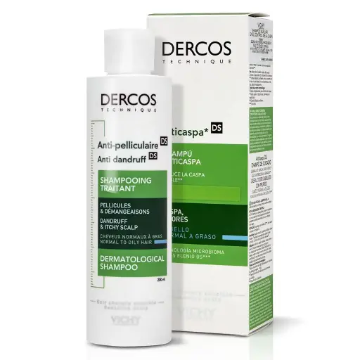 [koz1509] VICHY Dercos ANTI-DANDRUFF SHAMPOO FOR OILY Hair - 200 Ml